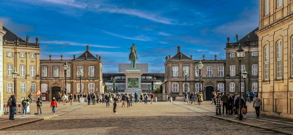 Kopenhagen Blick auf den Platz Schloss Amalienborg