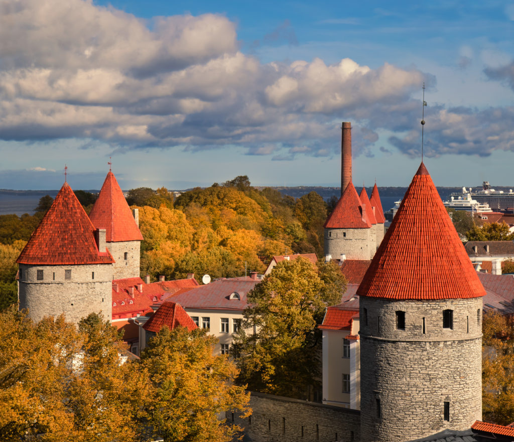 Blick über Tallinn im Oktober