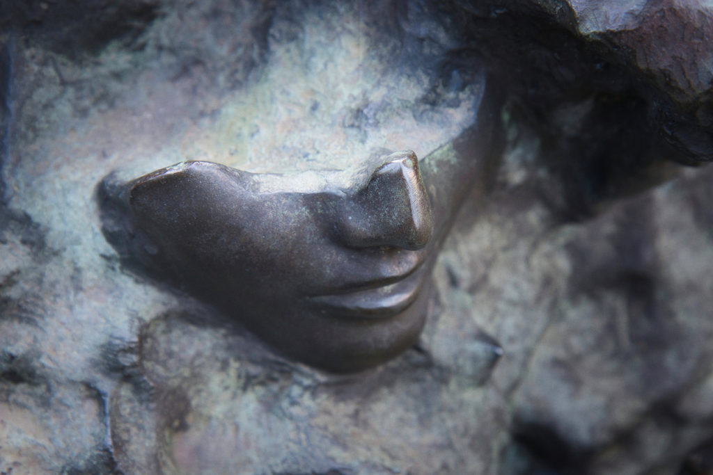 Bronze Skulptur Fragment Gesicht - Jens Flemming Sörensen